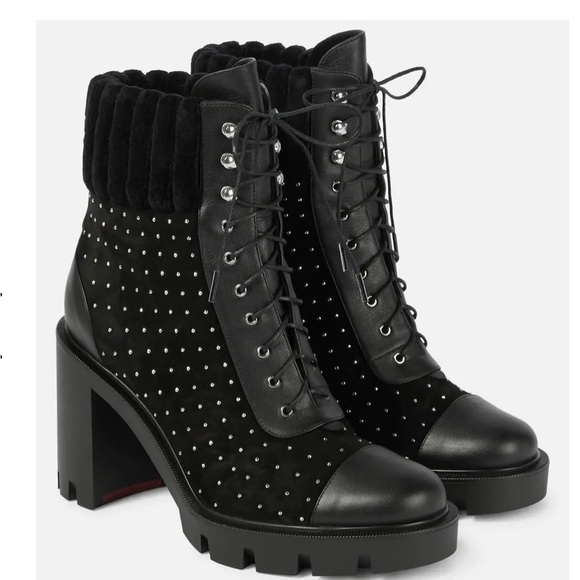 Christian Louboutin Dakita Lug 70 ankle leather boot - Picture 2 of 9
